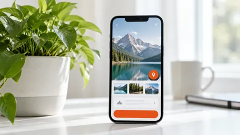 Celular mostrando una aplicación móvil