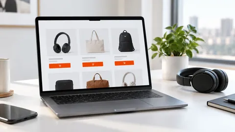 Laptop mostrando una tienda en línea